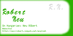 robert neu business card